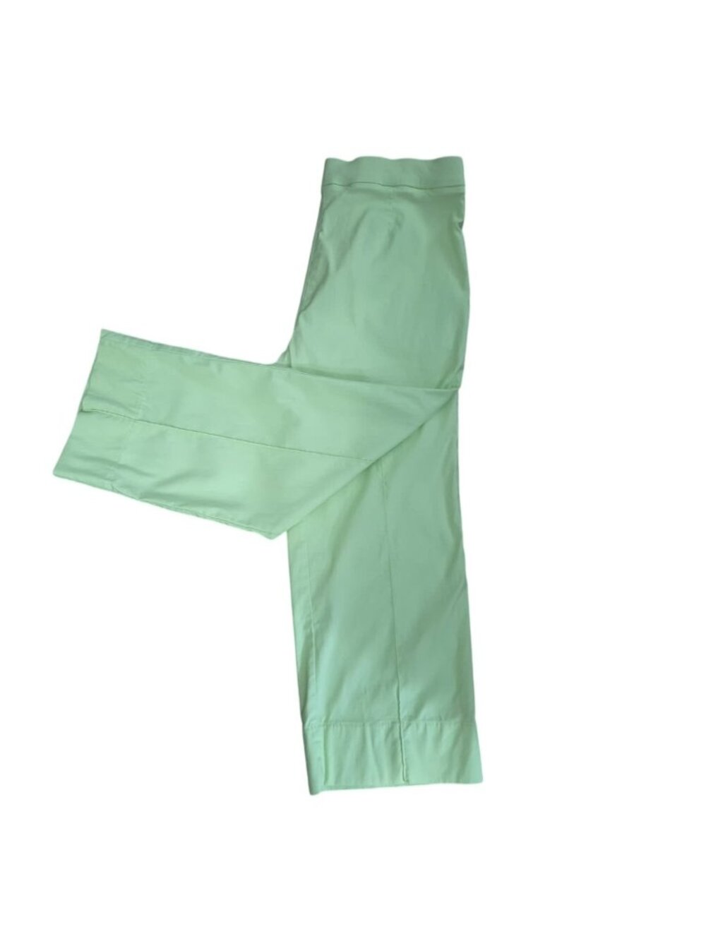 Counterparts Womens Cropped Wide Leg Pants L Mint Green Pull On Rayon Blend.